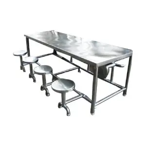 8 Seater Industrial Dining Table With Foldable Chair Manufacturers in Chennai